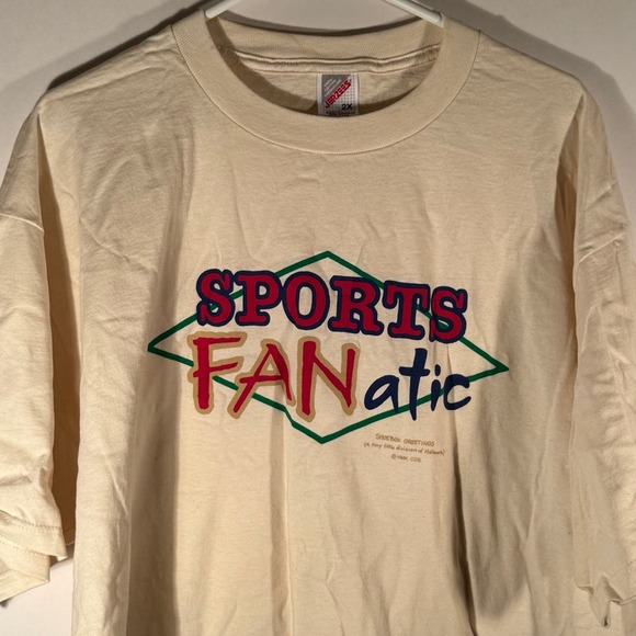 Vintage Jerzees Sports Fanatic Shoebox Greetings Shirt XXL‎ USA - Picture 2 of 8